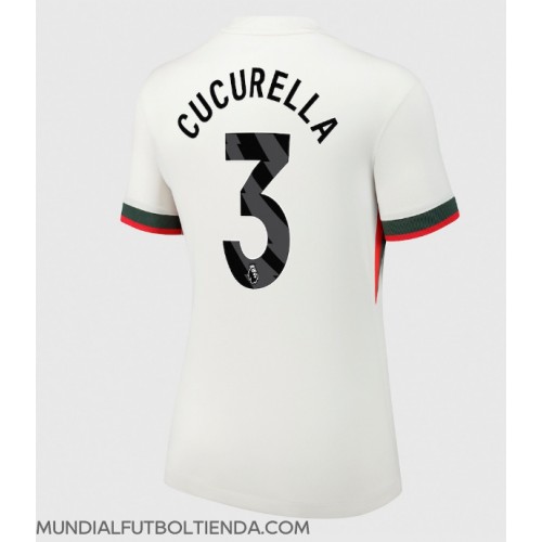 Camiseta Chelsea Marc Cucurella #3 Segunda Equipación Replica 2025-26 para mujer mangas cortas